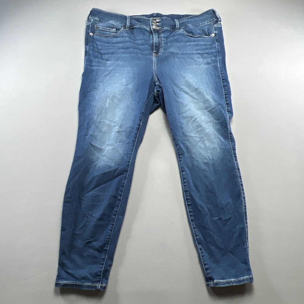 Torrid Feel The Fit Jegging Jeans Women 22 Blue Denim Cotton Stretch Medium Wash